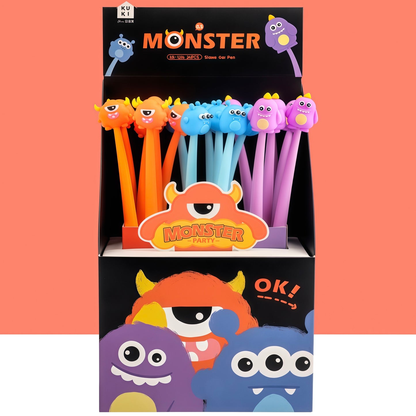 Monster Party Wiggle Pen, 24-pcs