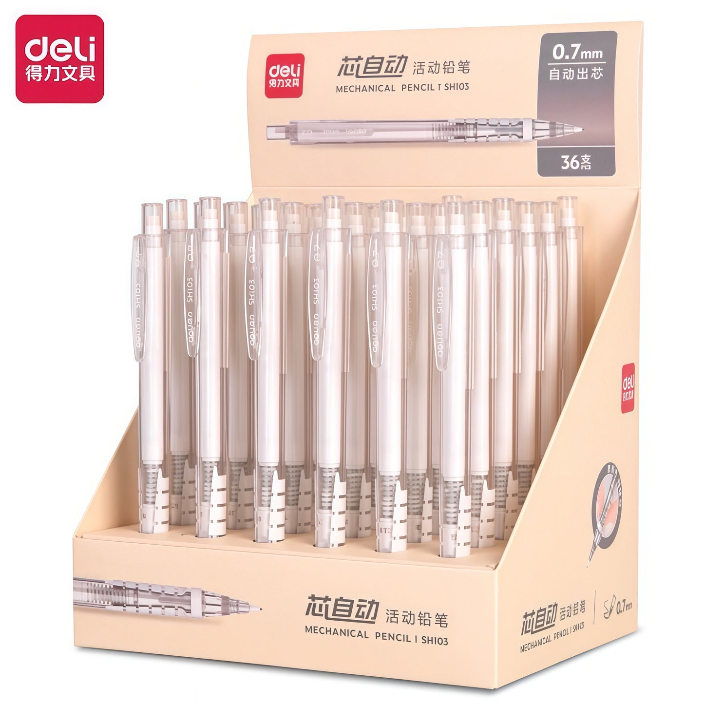 Deli SH102/103 Mechanical Pencil, 36-pcs
