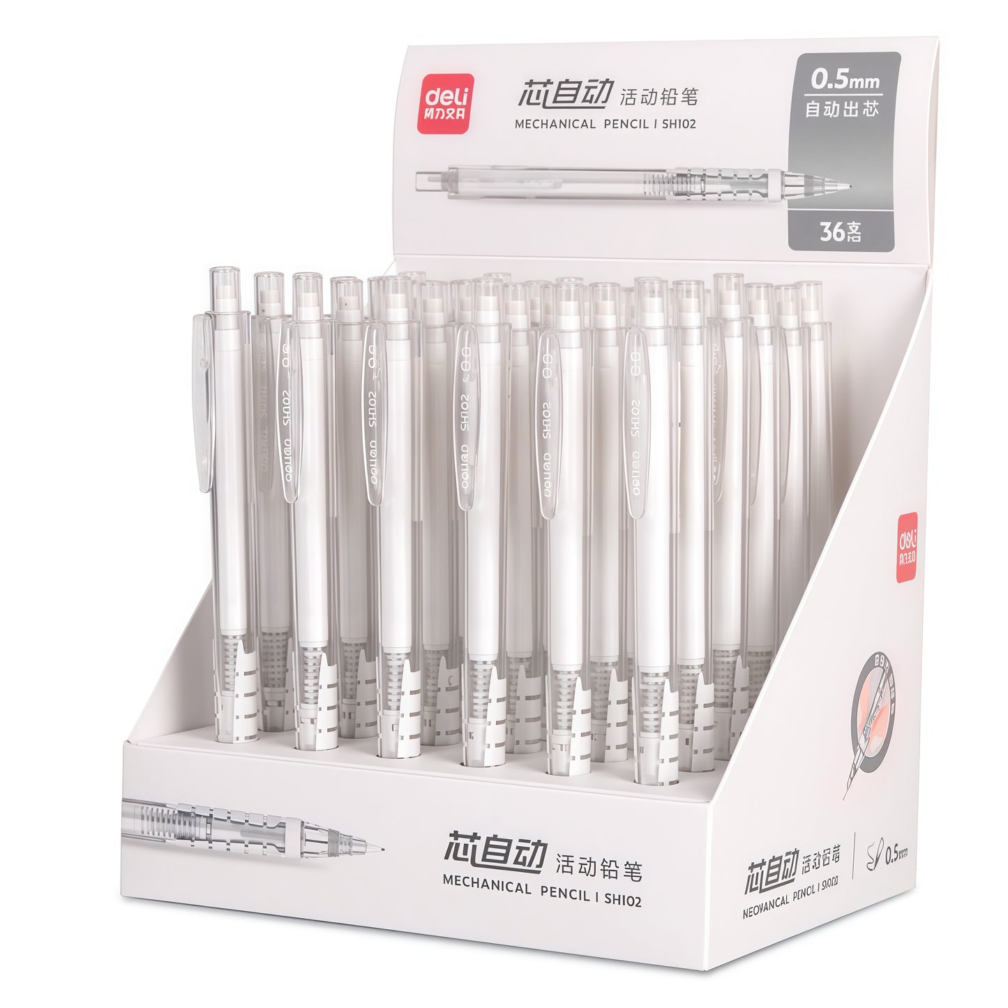 Deli SH102/103 Mechanical Pencil, 36-pcs
