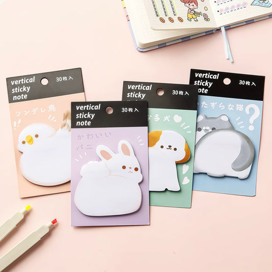 Cute Animal Sticker Notes, 20-packs