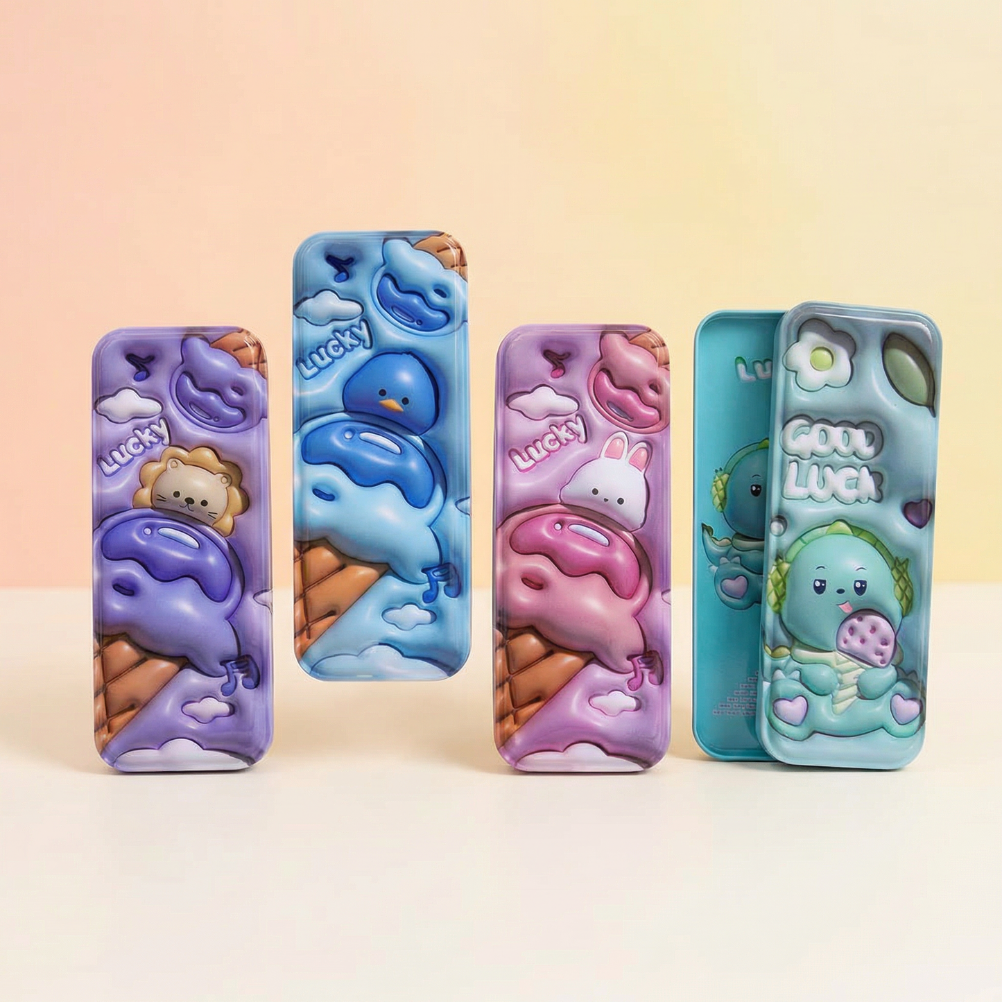 Metal Tin Pencil Case, 192-pcs/set