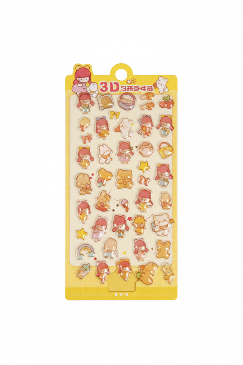 Yellow 3D Puffy Stickers
